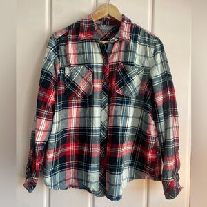 Natural Reflections Multicolor Plaid Shirt szXL